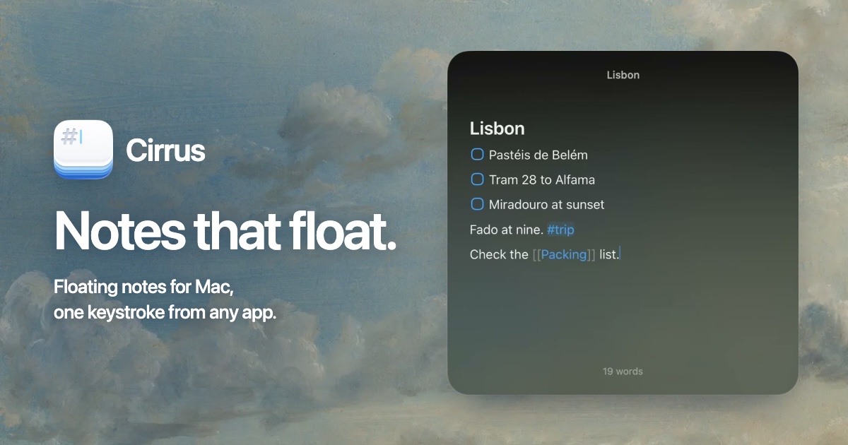 Cirrus - a notes app that lives in your MacBook's notch